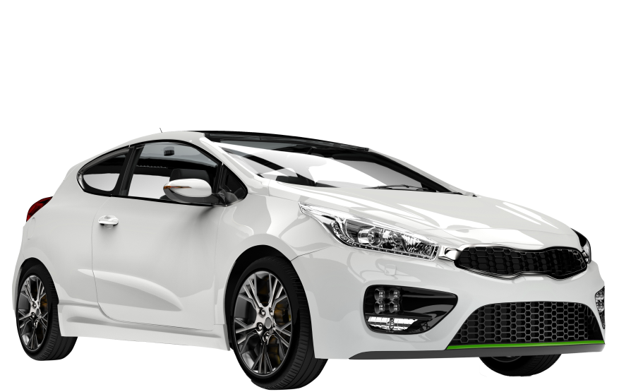 Freshly washed white car